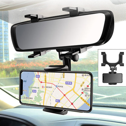 Rotatable Rear Mirror Car Phone Holder