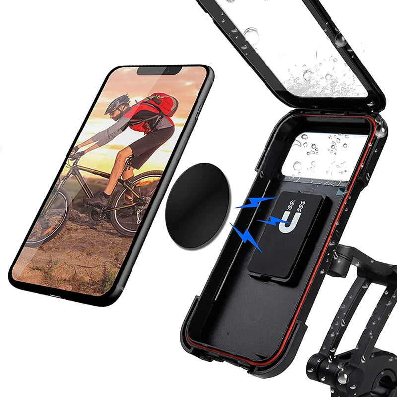 Motorcycle Bike Phone Holder Adjustable Waterproof Smartphone Holder