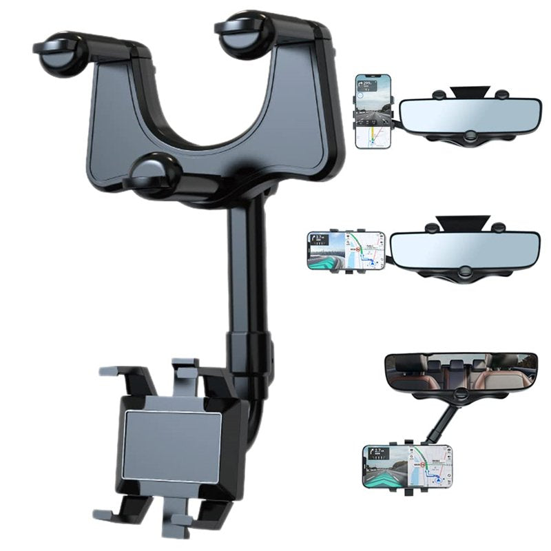 360° Rotating Bracket Car Rearview Mirror Mobile Holder