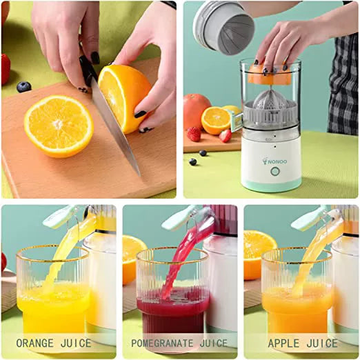 Nonoo Portable Electric Citrus Juicer Rechargeable Hands-free Masticating Orange Juicer